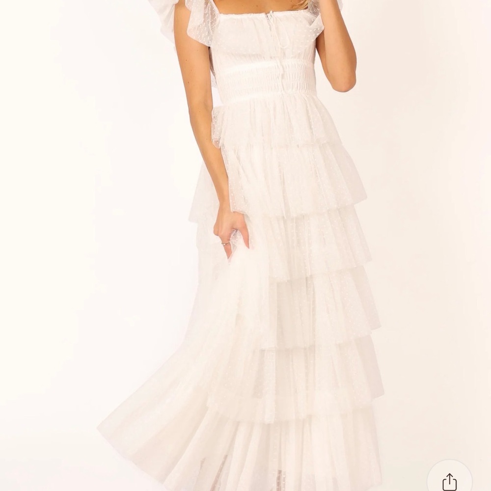 Petal & Pup White Tiered Dress- Cream